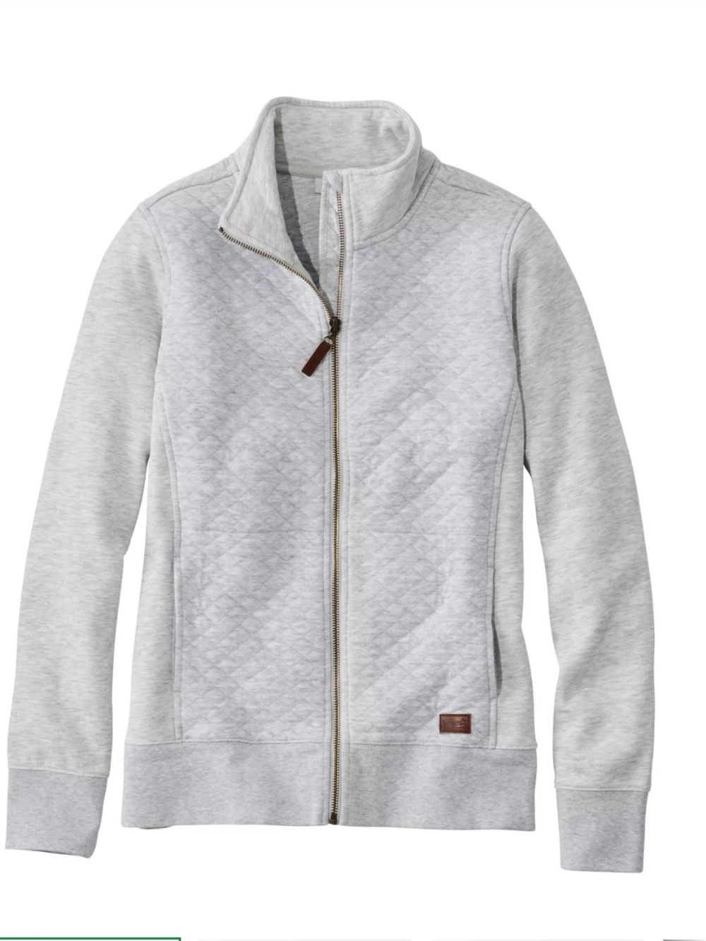 Women's Quilted Full-Zip Sweatshirt - Tall XS